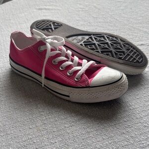Converse Pink and White Athletic Shoes